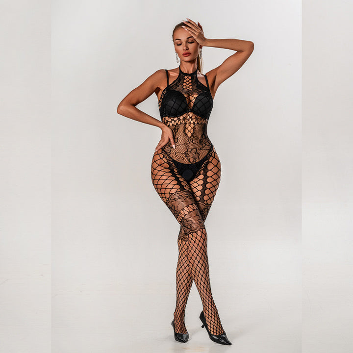Bold Diamond Mesh Fishnet Bodystocking