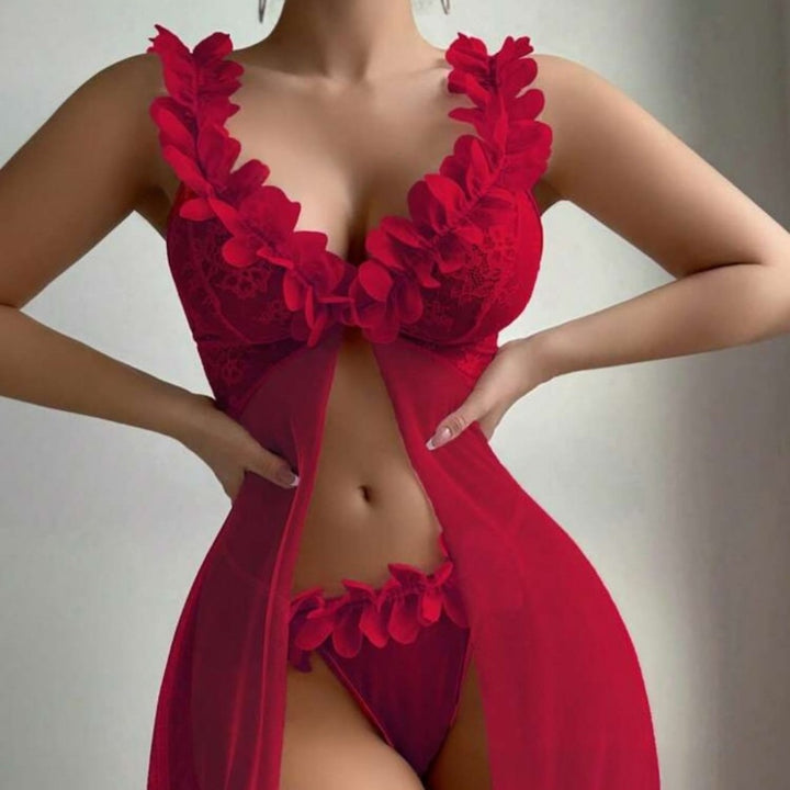 Enchanted Petal Flyaway Babydoll Robe Set