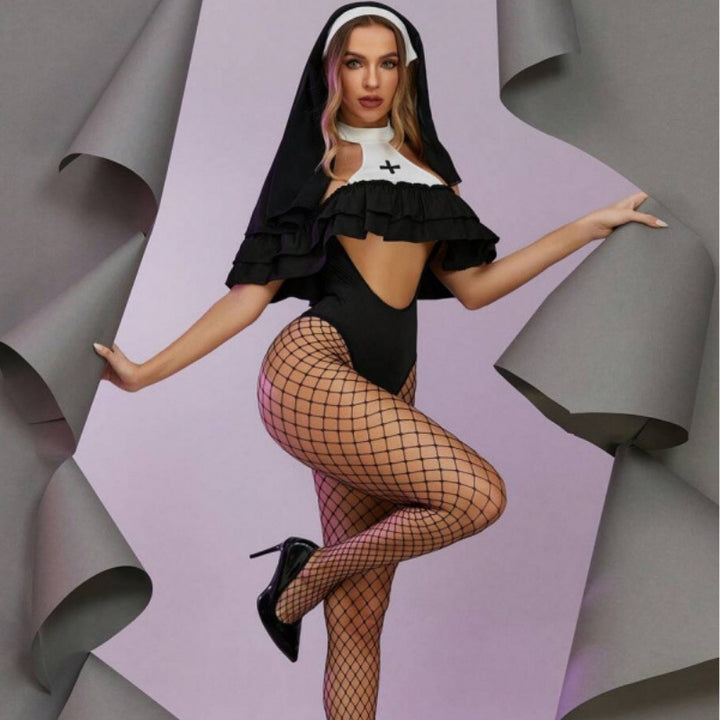 Sinful Nun Cosplay Teddy Set