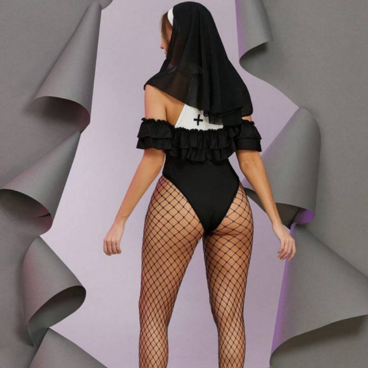 Sinful Nun Cosplay Teddy Set
