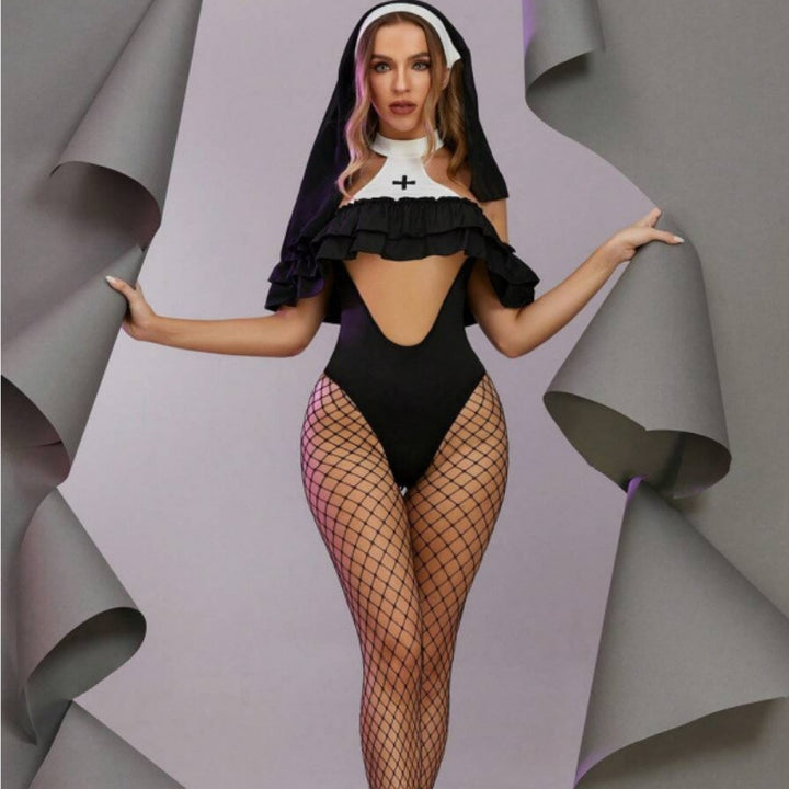Sinful Nun Cosplay Teddy Set