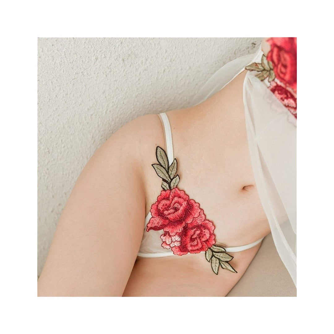 Floral Sheer Lace Babydoll Lingerie